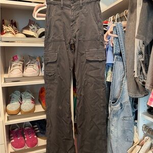 American Eagle Outfitters Charcoal Stretch Trousers